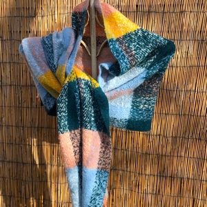 Maurices Blue Plaid Oblong Scarf